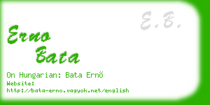erno bata business card