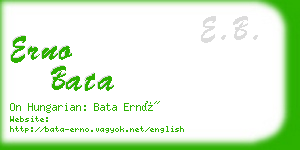 erno bata business card